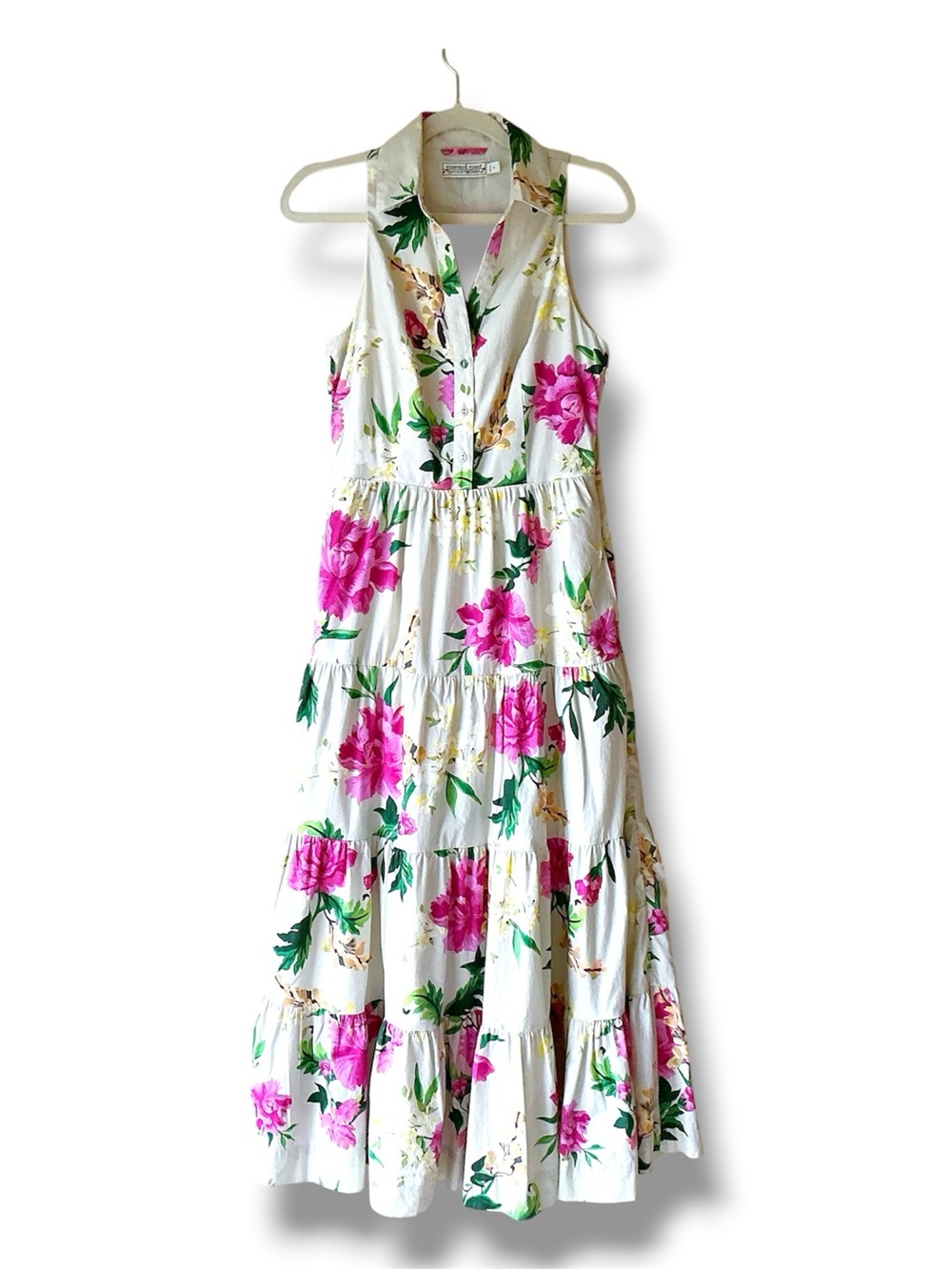 Vineyard Vines Kentucky Derby Tiered Maxi Dress in CH Floral - Stone Size 4